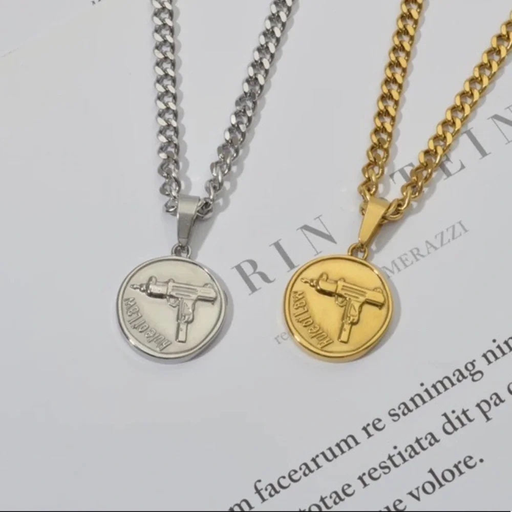 ¥ NEW 18K GOLD COIN CHUNKY CHAIN NECKLACE - Picture 5 of 5